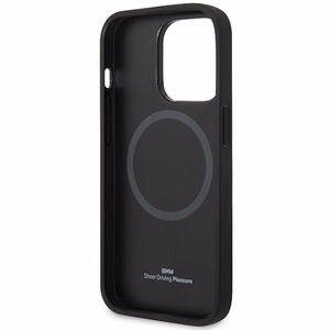 Ümbris BMW BMHMP14L22RPSK iPhone 14 Pro 6.1" must/must Leather Seats Pattern MagSafe
