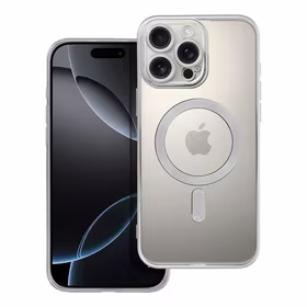 ELECTRO MAG COVER case compatible with MagSafe jaoks IPHONE 16 Pro Max hõbedane