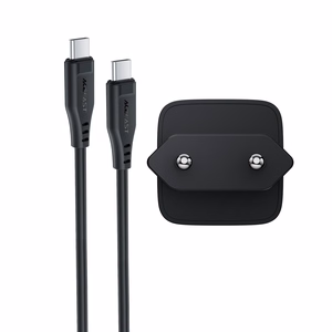 Laadija Acefast A118 30W GaN USB-C + USB-C USB-C-le kaabel 1.2m must