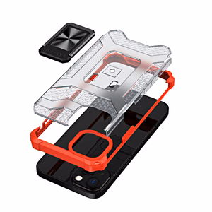 Crystal Ring Case Kickstand Tough Rugged Cover for iPhone 13 mini red