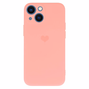 Vennus Silicone Heart Ümbris jaoks Iphone 14 Plus design 1 roosa