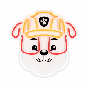 Riputatav Paw Patrol LED-neoonvalgusti pleksiklaasil – Rubble OW-130446