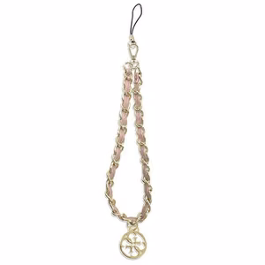 GUESS phone strap GUSTSAS4P (Chain Metal 4G Charm) roosa