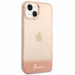Guess GUHCP14MHGCOP iPhone 14 Plus 6.7" розовый/розовый жёсткий чехол Translucent