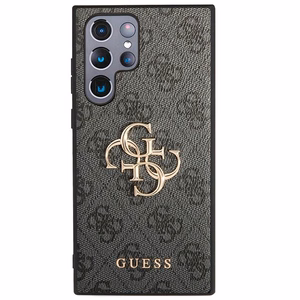 GUESS ümbris jaoks SAMSUNG S24 Ultra GUHCS24L4GMGGR (Leather 4G Metal Logo) must