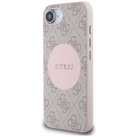 GUESS ümbris jaoks IPHONE 16e (SE 4 2025) compatible with MagSafe GUHMPSE4P4PGRSGP (PU 4G Circle W/ Classic Logo) roosa