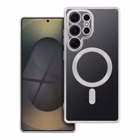 ELECTRO MAG COVER case compatible with MagSafe jaoks SAMSUNG S25 Ultra hõbedane