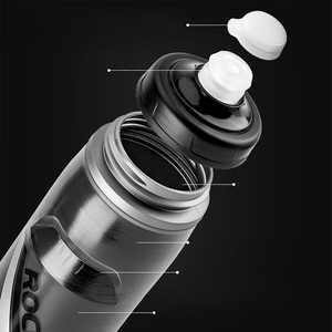 Rockbros 620 ml termopudel jalgrattale, BPA-vaba, musta üleminekuga
