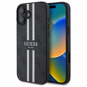 Guess 4G Printed Stripes MagSafe ümbris jaoks iPhone 16 - must