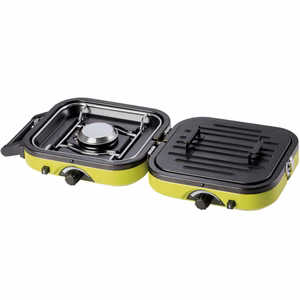 Meva DUAL COMPACT + GRILL matka-gaasipliit gaasiballoonidele, kokkupandav 2 põletiga mudel grillplaadiga