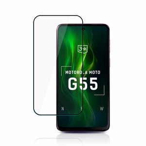 Tempered glass 3mk HardGlass Max Lite Black for Motorola Moto G55 5G