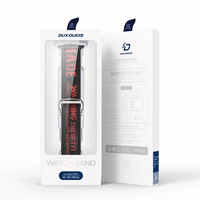 Band Dux Ducis "Outdoor" jaoks Apple Watch 42mm/44mm/45mm Must / Punane