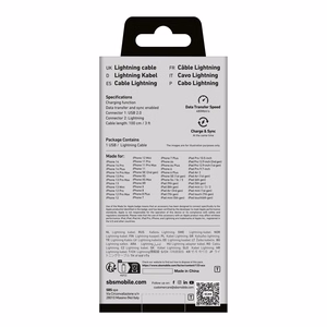 SBS TECABLEUSBIP589K USB-A - Lightning Kaabel 1m MFi Certified - must