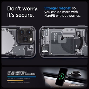 Spigen Ultra Hybrid Mag Ümbris with MagSafe jaoks iPhone 15 Pro - Dark hall (Zero One Pattern)