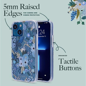 Rifle Paper Co. Garden Party Blue ümbris iPhone 14 Plusile, sinine lillemuster