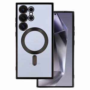 Metallic Magsafe Ümbris jaoks Samsung Galaxy S24 Must