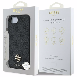 GUESS ümbris jaoks IPHONE 16e (SE 4 2025) compatible with MagSafe GUHMPSE4P4SM4MK (PU 4G Small 4G and Classic) must