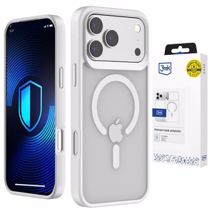 Чехол 3mk Smoke MagCase для iPhone 17 Pro — белый полупрозрачный