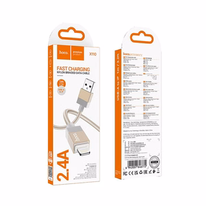 Кабель USB A to Lightning Hoco 2,4A 1 м X110 золотой