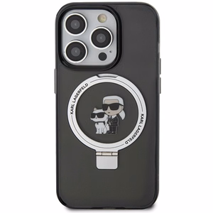 Karl Lagerfeld KLHMP15XHMRSKCK iPhone 15 Pro Max 6.7" чёрный/чёрный жёсткий чехол Ring Stand Karl&Choupette MagSafe