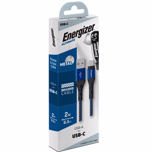 Energizer Ultimate C520CKBL USB-A–USB-C laadimis- ja andmekaabel, 2 m, sinine