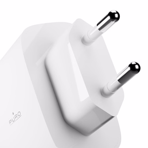 Puro Daily Prolite 45W USB-C USB-A Power Delivery Laadija koos USB-C Kaabel - valge