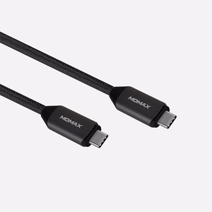 Momax Elite Link USB-C–USB-C kaabel, 1 m, PD 100 W, must