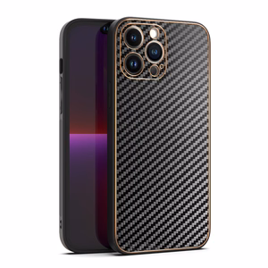 TEL PROTECT Leather Carbon Case for Iphone 11 Pro Black
