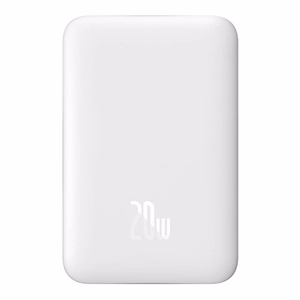 Powerbank Baseus Magnetic, 10000mAh, USB-C 20W, MagSafe (valge)