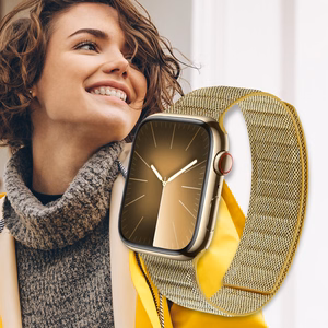 Crong Melange magnetrihm Apple Watch 38 / 40 / 41 / 42 mm kellale, kollane melanž