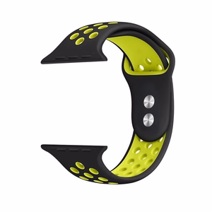 Crong Duo Sport rihm Apple Watch 38 / 40 / 41 / 42 mm kellale, must ja laimiroheline