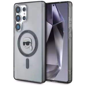 KARL LAGERFELD ümbris jaoks SAMSUNG S25 Ultra KLHMS25LHLSKIK (Magnetic IML Metal K. Heads) must