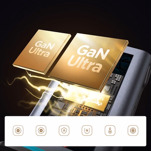 Joyroom JR-TCM02 Multiport GaN Laadija 65W EU 4x USB-C 2x USB-A - Dark hall