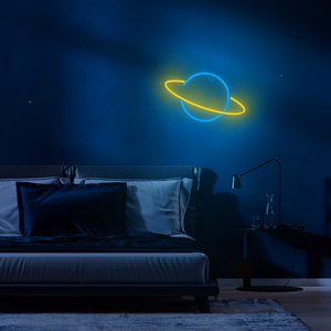 Neon LED Light SATURN kollane sinine Bat + USB FLNE11 Forever Light