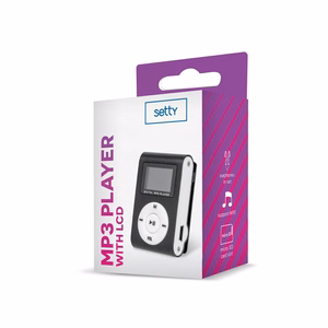 Setty MP3 koos LCD ekraaniga + kõrvaklapid must