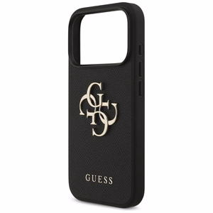 Guess Grained Big 4G & Classic Logo ümbris jaoks iPhone 17 Pro - must