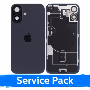 Back Cover Compatible With Apple iPhone 16 / Black / (Service Pack)