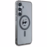 Karl Lagerfeld Button Choupette Head Printed Logo MagSafe Samsung Galaxy S25 ümbris must