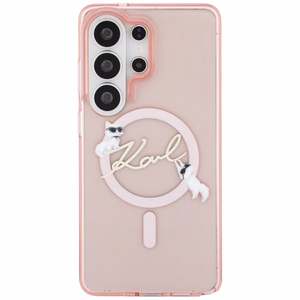 Karl Lagerfeld ümbris IML KC Script MagSafe Samsung Galaxy S26 Ultra jaoks roosa