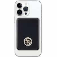 Guess MagSafe 4G Strassed Metal Logo induktiivne elektripank 15W 5000mAh - must