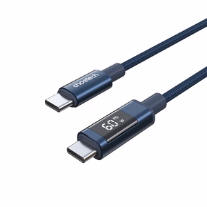 Choetech XCC-1068 PD 60W USB-C - USB-C kaabel ekraaniga 1.2 m - sinine