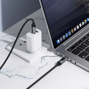 Кабель для передачи данных с цифровым дисплеем USB C to USB C Hoco PD 6A 240W 1,2 m U148 черный