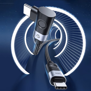 Orico CW240 nurga USB-C–USB-C PD, 240 W kaabel, 2 m – must