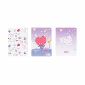 BT21 TATA A6 märkmike komplekt, 3 tk