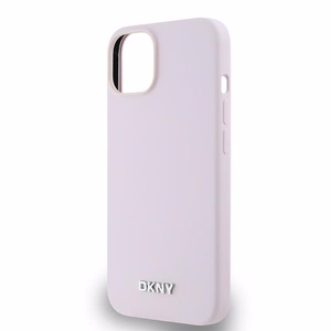 DKNY Liquid Silicone Small Metal Logo MagSafe Ümbris jaoks iPhone 14/15/13 - Roosa