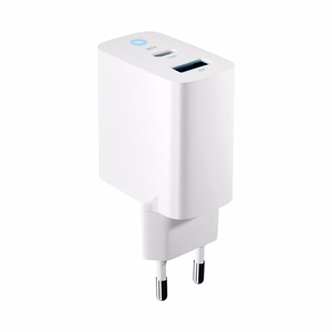 Forever TC-06-33AC GaN PD QC laadija 1x USB-C 1x USB 33W valge
