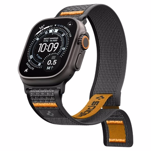 Spigen Athlex Air 2 rihm Apple Watch 8 / 9 / 10 / 11 / SE / Ultra (44 / 45 / 46 / 49 mm) must / oranž