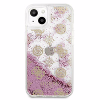Guess GUHCP13SLGPEPI iPhone 13 mini 5.4" roosa/roosa kõvakaaneline ümbris Peony Liquid Glitter