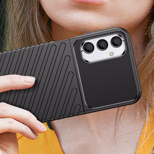 Thunder Ümbris ümbris jaoks Samsung Galaxy A24 4G silicone armor ümbris must