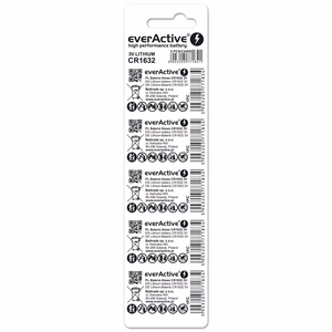Liitiumpatarei mini everActive CR1632, 5 tk